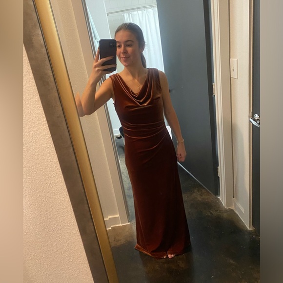 Revelry Bridesmaid Dress in Terracotta - Picture 3 of 6